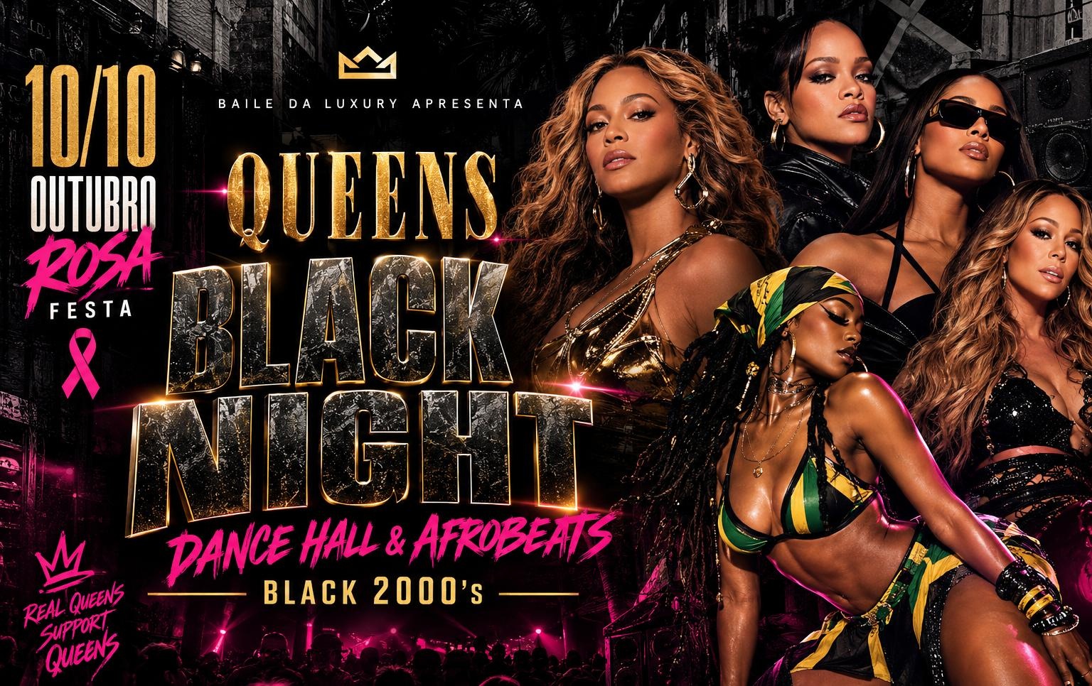 QUEENS BLACK NIGHT DANCEAHALL BLACK 2000's & AFROBEATS