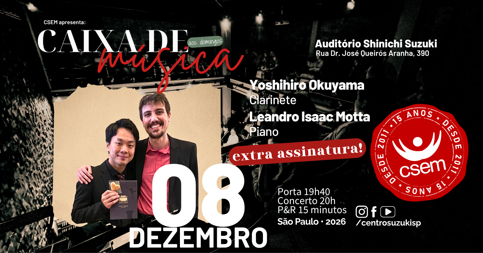 Yoshihiro Okuyama & Leandro Isaac Motta - Caixa de Música 2026 - EXTRA ASSINATURA