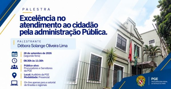 Imagem do evento PALESTRA EXCELÊNCIA NO ATENDIMENTO AO CIDADÃO PELA ADMINISTRAÇÃO PÚBLICA