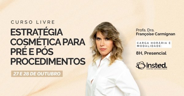 Imagem do evento Curso Livre - Estratégia Cosmética para Pré e Pós Procedimentos