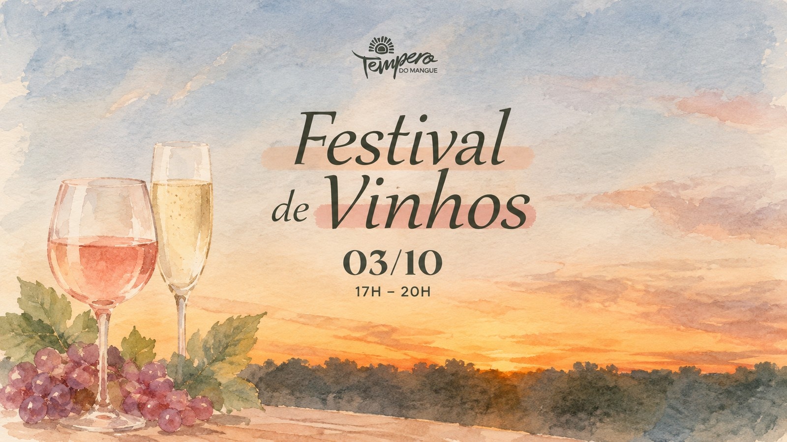 Festival de Vinhos do Tempero do Mangue - 03/10 de 17h às 20h