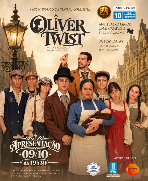 Imagem do evento OLIVER TWIST- livre adaptação da obra de Charles Dickens