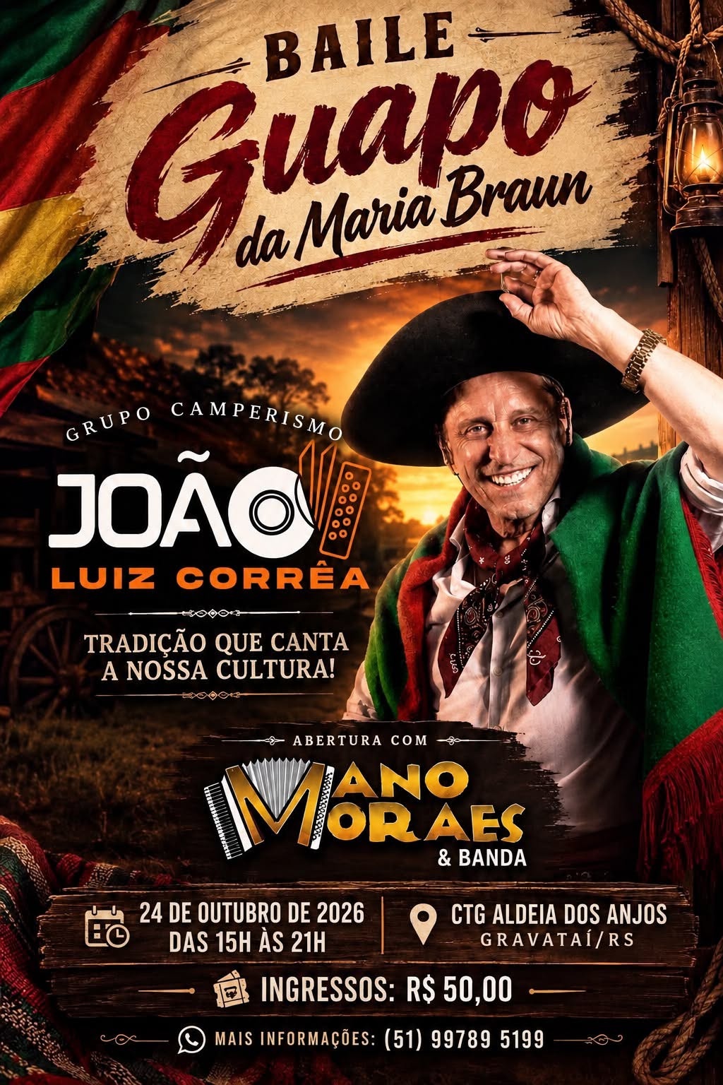 Baile Guapo da Maria Braun & João Luiz Corrêa - Gravataí, RS