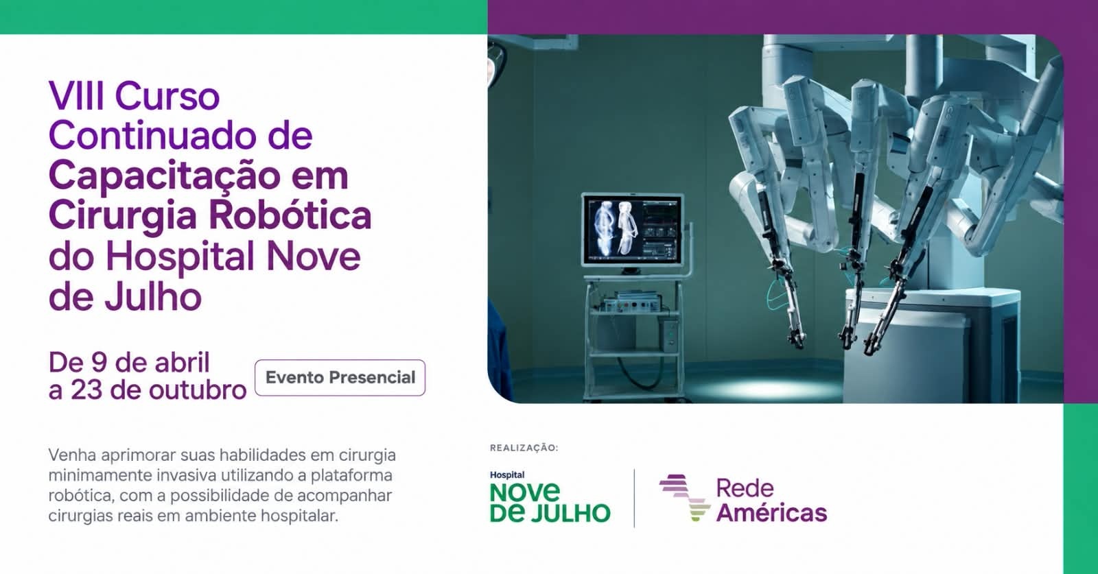 VIII Curso de Capacitação em Cirurgia Robótica | Capacitación en Cirugía Robótica - Urologia