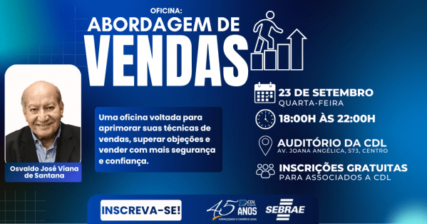 Imagem do evento OFICINA: ABORDAGEM DE VENDAS