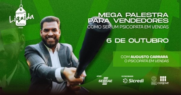 Imagem do evento Mega Palestra: Como ser um Psicopata em Vendas