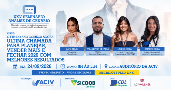Imagem do evento O fim do ano começa agora: última chamada p/ planejar, vender e fechar 2026 com melhores resultados
