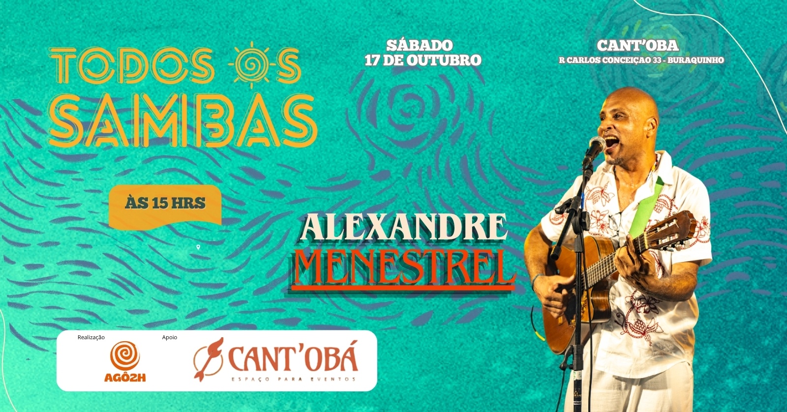 TODOS OS SAMBAS | Alexandre Menestrel & Banda Acotirene no Espaço Cultural Cant'oba - Lauro de Freitas, BA