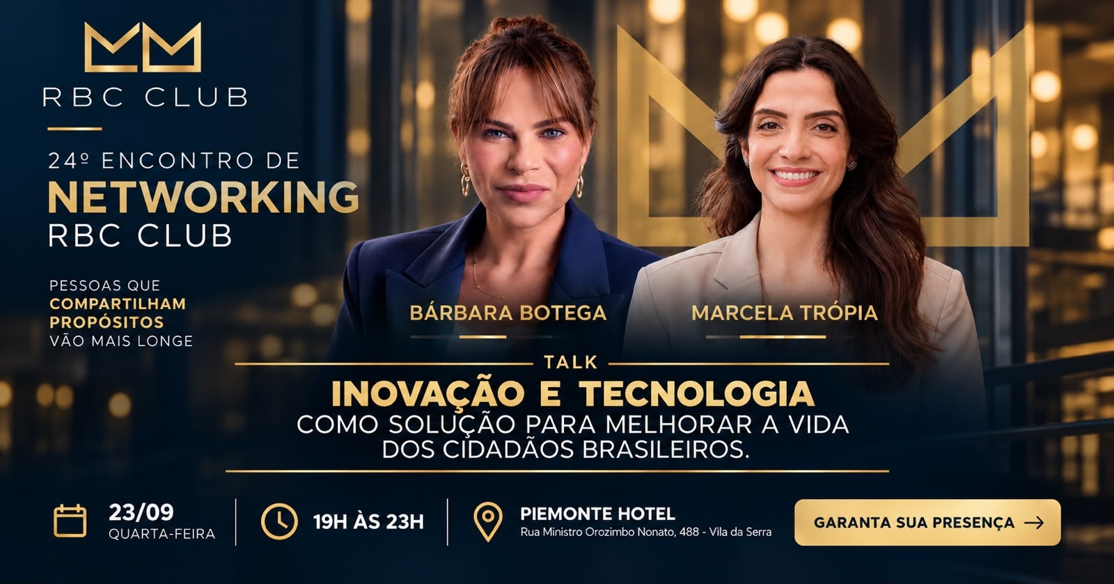 24o ENCONTRO RBC NETWORKING - CONFIRMAÇÃO DE PRESENÇA