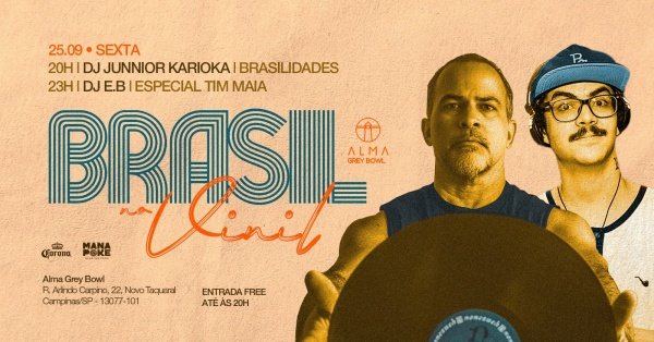 Imagem do evento DJ JUNNIOR KARIOKA + DJ E.B NO ALMA GREY BOWL | 25.09