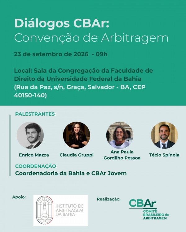 Imagem do evento Diálogos CBAr: Convenção de Arbitragem