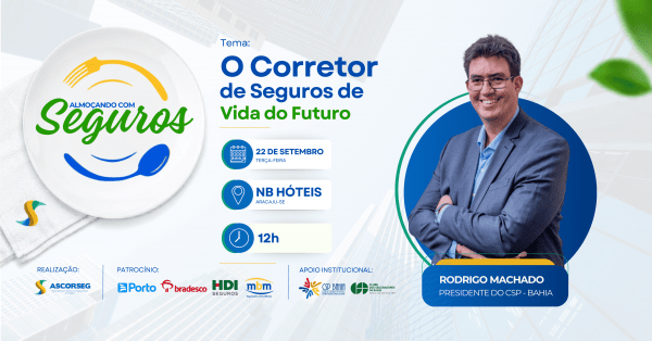 Imagem do evento Almoçando com Seguros | O Corretor de Seguros de Vida do Futuro - ASCORSEG