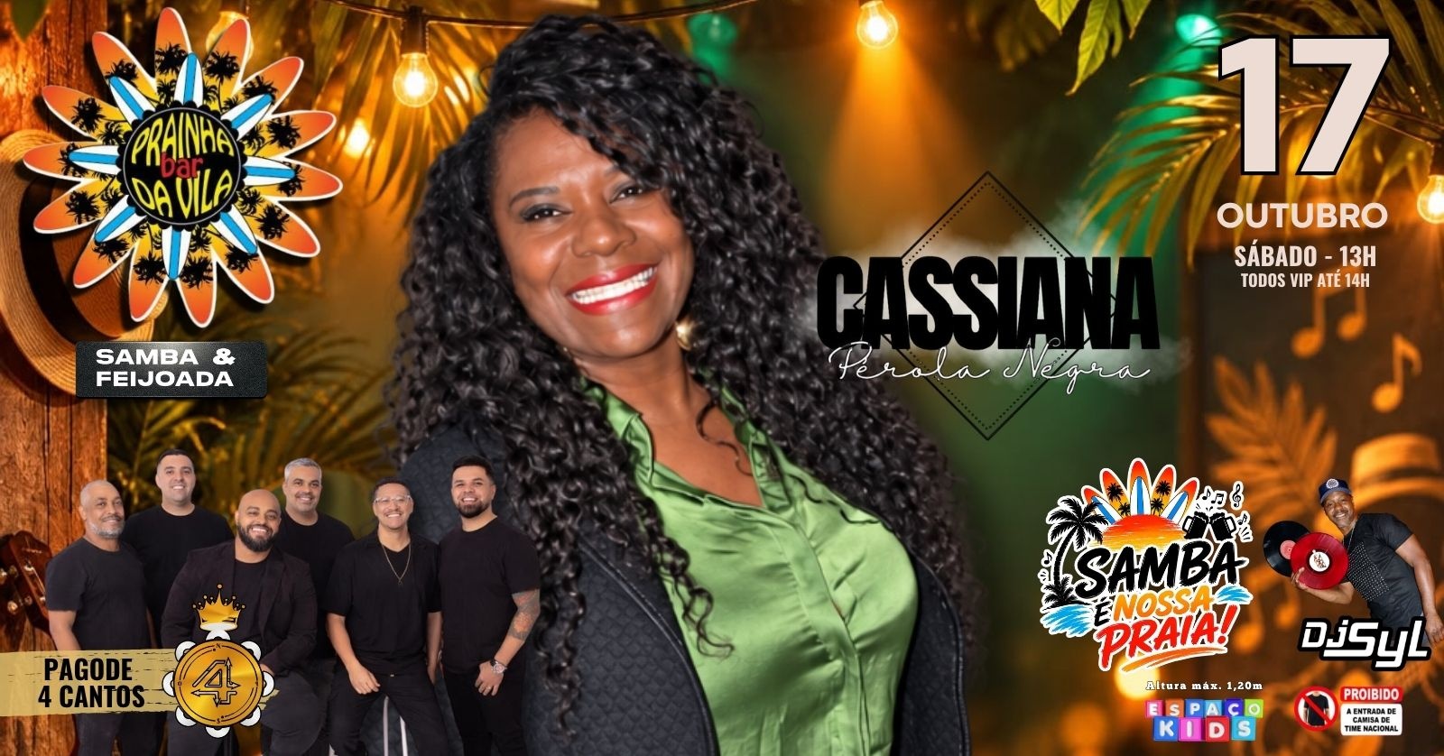 Cassiana Pérola Negra e Pagode 4 Cantos no Prainha da Vila!!! (17/10)
