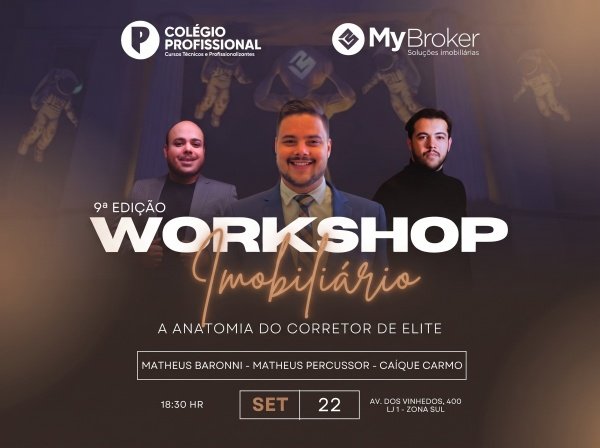 Imagem do evento WORKSHOP IMOBILIÁRIO MY BROKER - 22 DE SETEMBRO