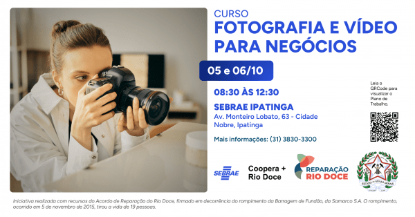 Imagem do evento COOPERA + | Fotografia  e vídeos para negócios