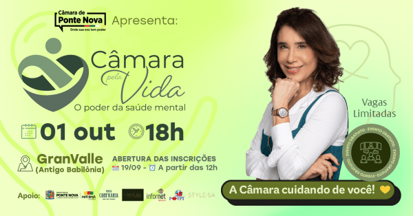 Imagem do evento Câmara pela Vida: O Poder da Saúde Mental com Ana Beatriz Barbosa Silva | 01/10