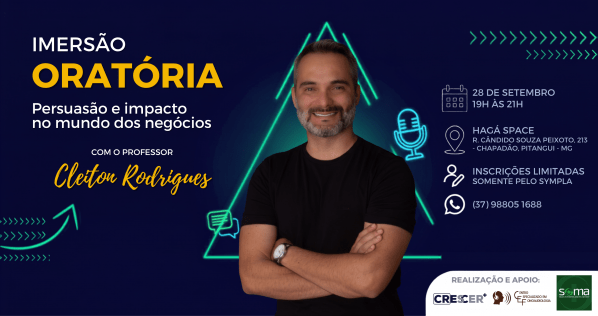 Imagem do evento Imersão - ORATÓRIA - Persuasão e Impacto no Mundo dos Negócios