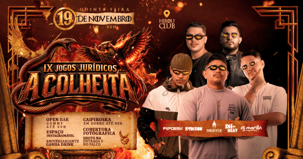 Imagem do evento A COLHEITA | JOGOS JURÍDICOS | 19.11