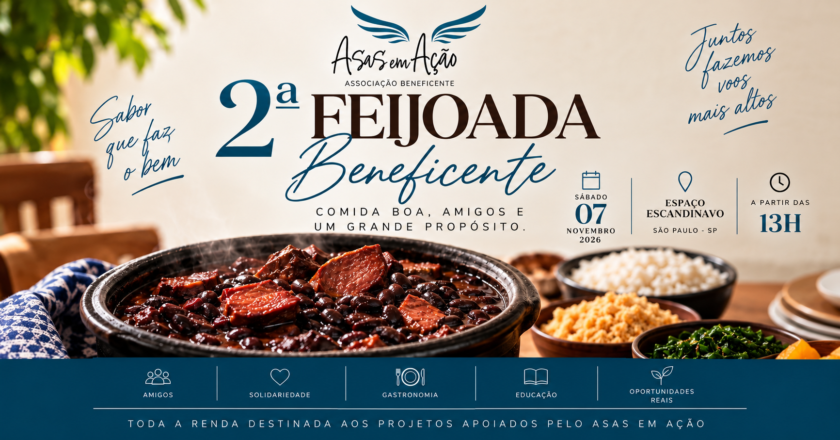 2ª FEIJOADA BENEFICENTE - ASAS EM AÇÃO - São Paulo, SP