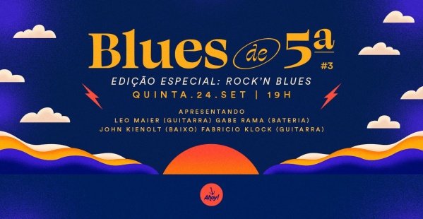 Imagem do evento BLUES DE 5ª no Ahoy! Tavern Club