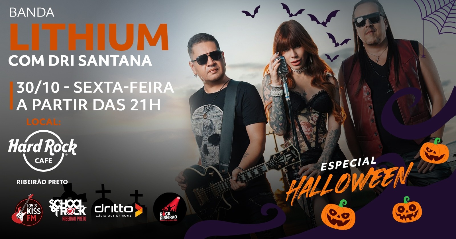 Lithium com Dri Santana: Especial Halloween no Hard Rock Cafe Ribeirão - Ribeirão Preto, SP