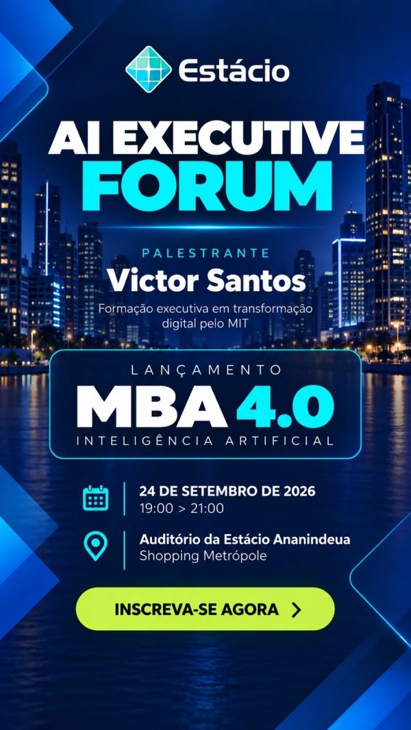 Imagem do evento AI EXECUTIVE FORUM  Lançamento MBA 4.0  Inteligência Artificial