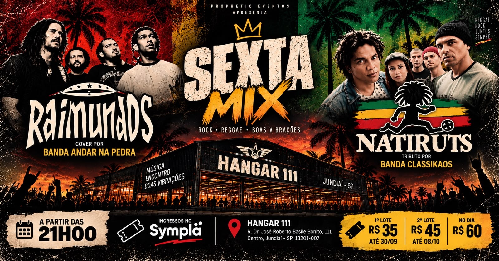 SEXTA MIX - RAIMUNDOS cover e NATIRUTS cover no HANGAR 111 - Jundiai - SP