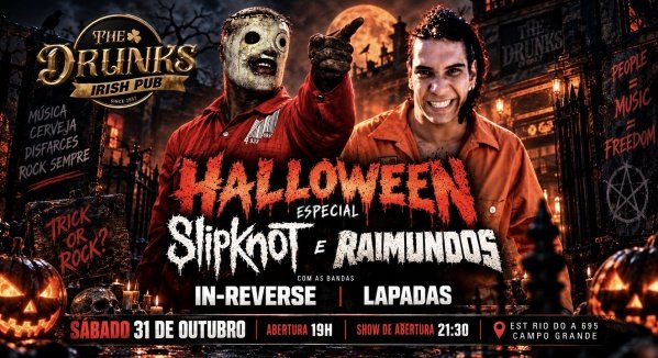 Imagem do evento Hallowen-Epsecial Slipknot  e Raimundos