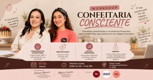 Imagem do evento Workshop Confeitaria Consciente
