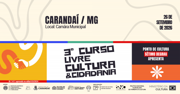 Imagem do evento 3º Curso Livre Cultura & Cidadania | Carandaí