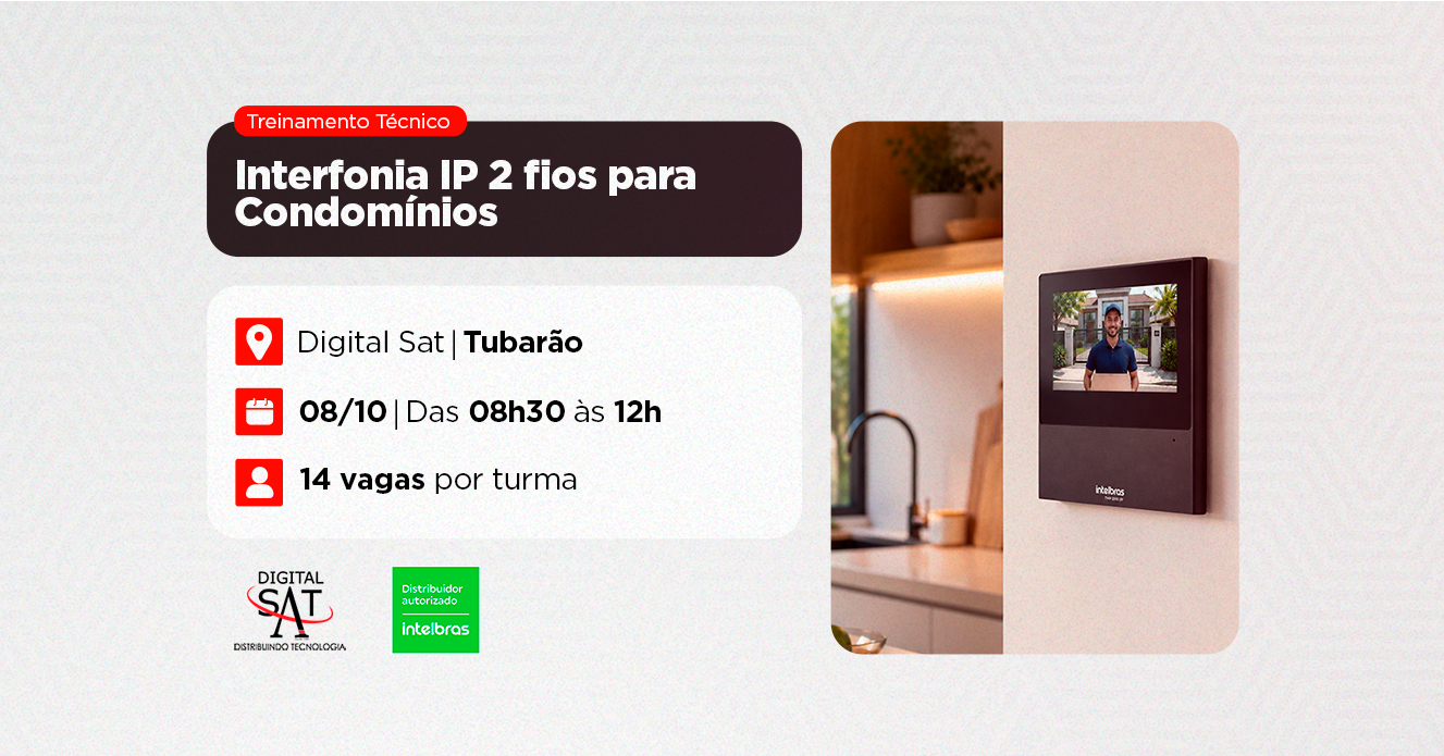 Treinamento Técnico - Interfonia IP 2 fios para Condomínios | Tubarão