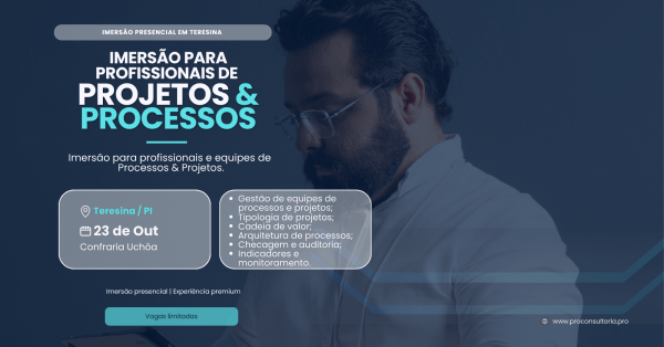 Imagem do evento PRO.BPM THE | Imersão para Profissionais de Processos e Projetos | 23 out