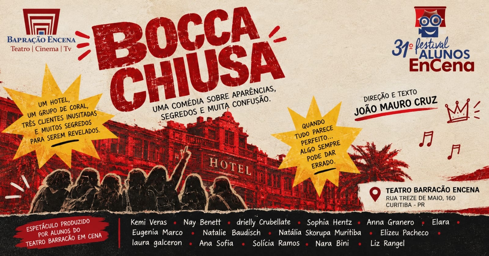 BOCCA CHIUSA - 31º FESTIVAL ALUNOS ENCENA