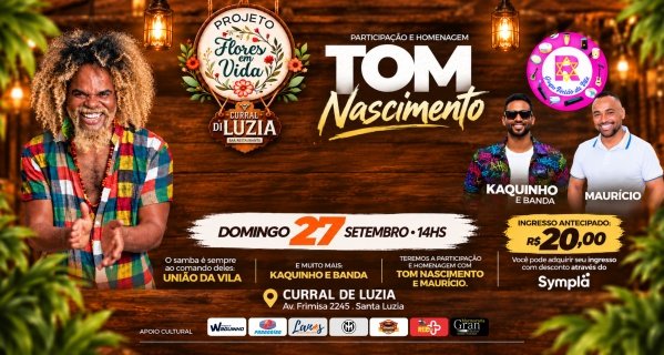 Imagem do evento SAMBA DO BALDE | FLORES EM VIDA | CURRAL DI LUZIA | 27 SETEMBRO