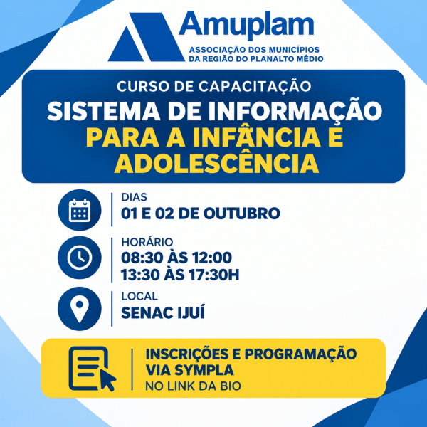 Imagem do evento SIPIA- CAPACITAÇÃO DO SISTEMA DE INFORMAÇÃO PARA INFÂNCIA E ADOLESCÊNCIA
