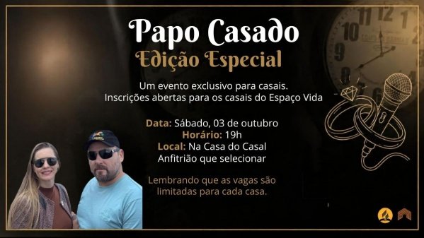 Imagem do evento Papo Casado - Everton e Pâmola