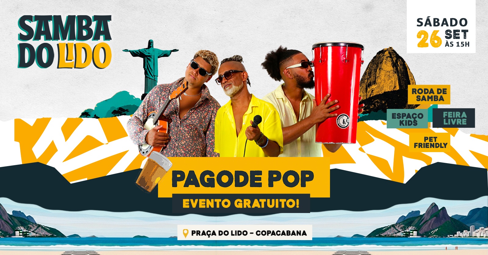 Samba do Lido - Pagode Pop 90 | Feira Gastronômica, Área Kids e Pet Friendely
