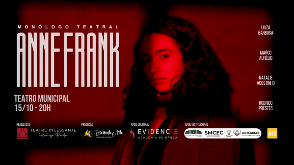 Imagem do evento ANNE FRANK - MONÓLOGO TEATRAL
