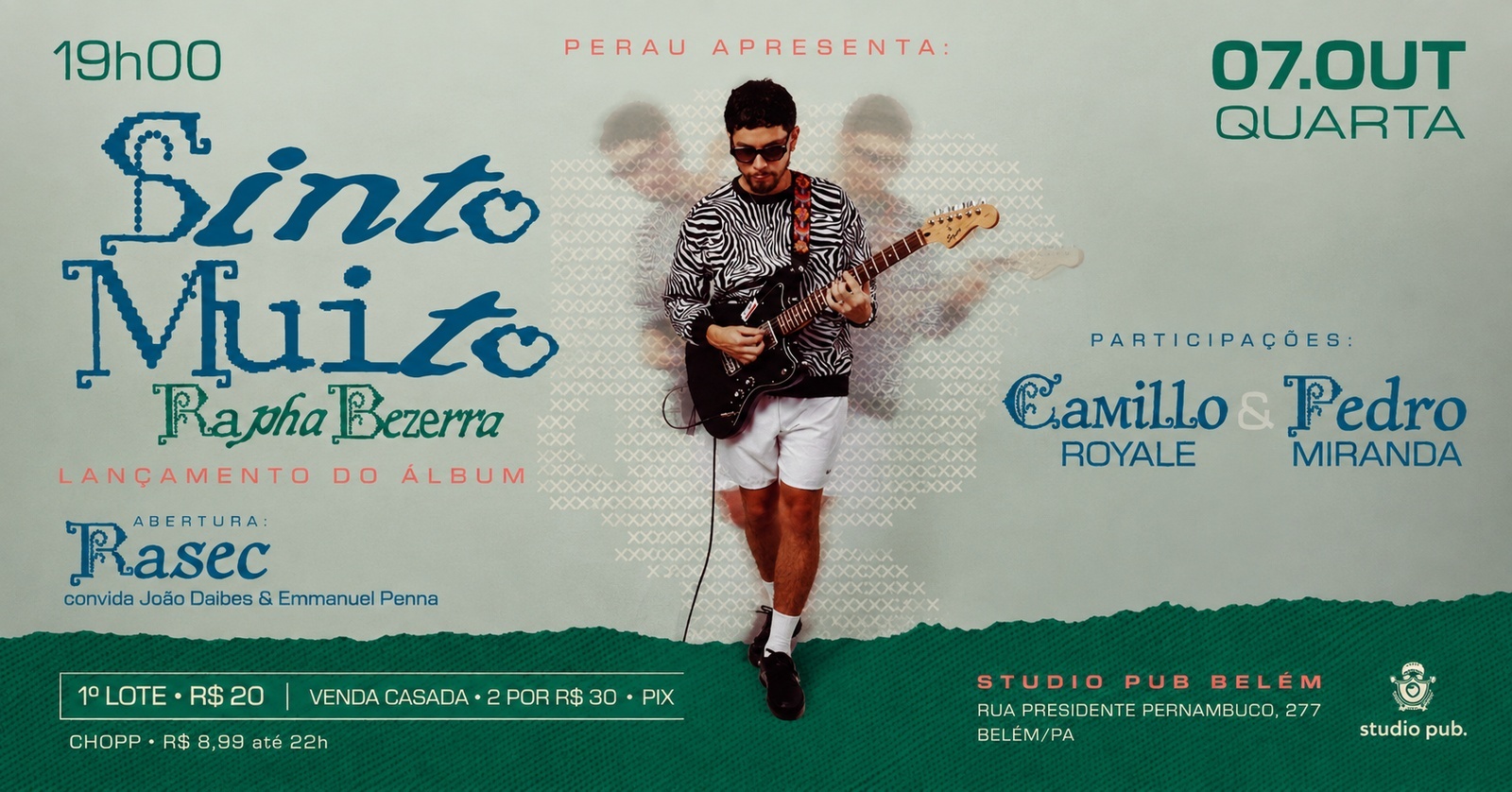 PERAU APRESENTA: RAPHA BEZERRA - LANÇAMENTO DO ÁLBUM SINTO MUITO