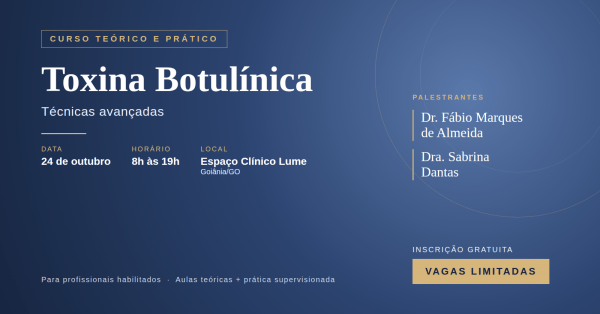 Imagem do evento Curso Teórico e Prático: Técnicas Avançadas em Toxina Botulínica