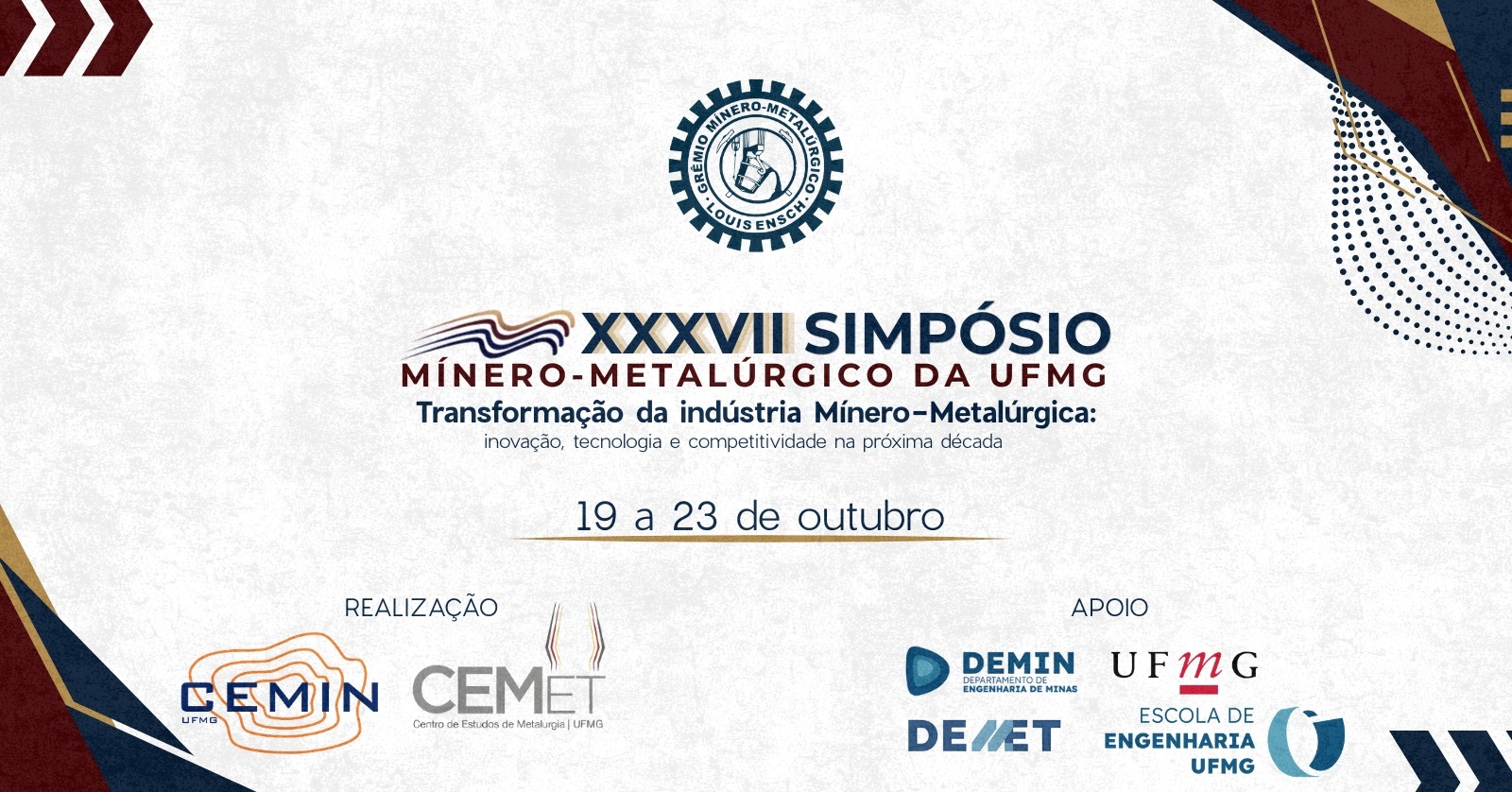 XXXVII SIMPÓSIO MÍNERO-METALÚRGICO DA UFMG
