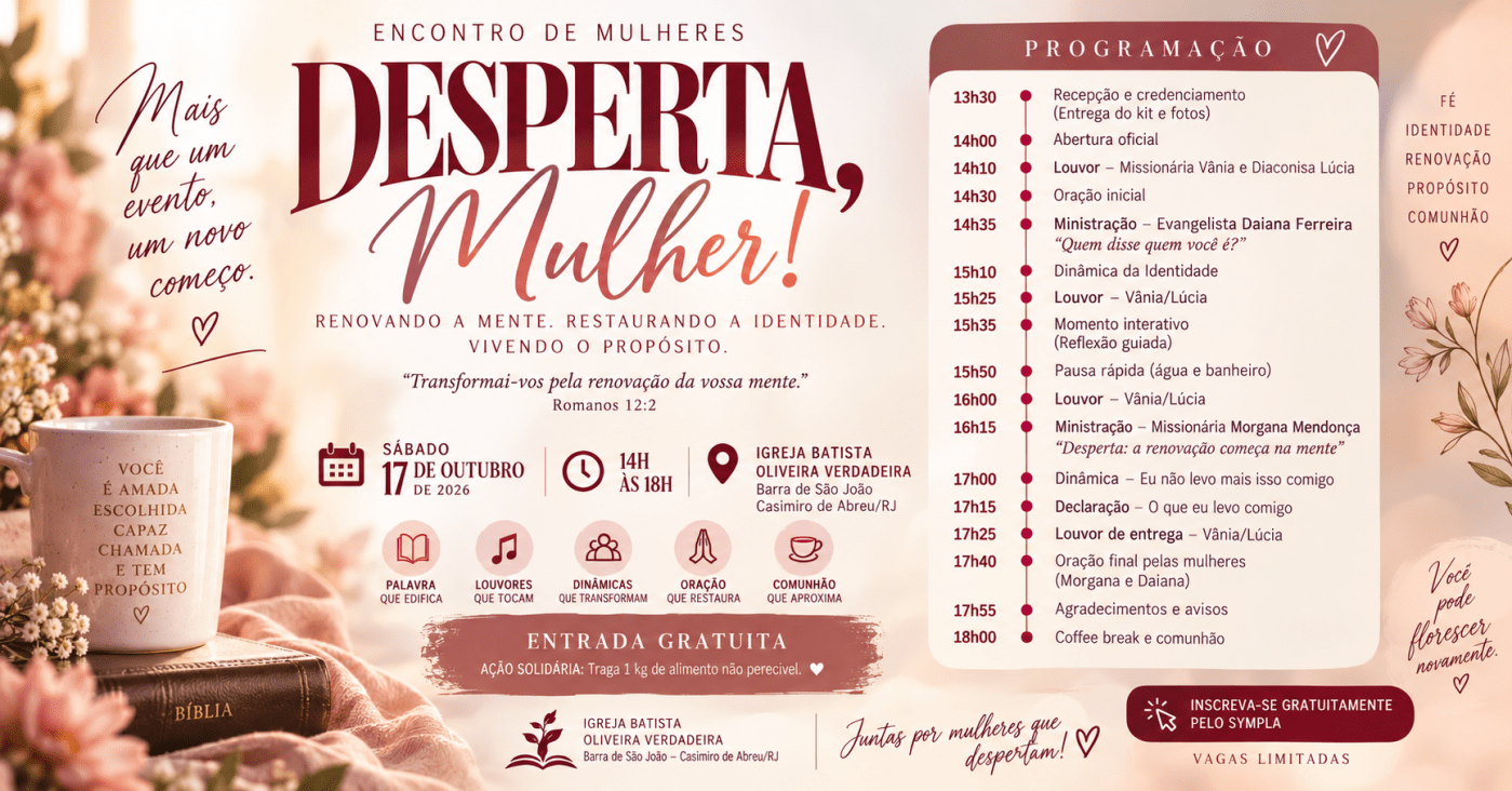 Imagem publicada pela fonte para Desperta, Mulher!