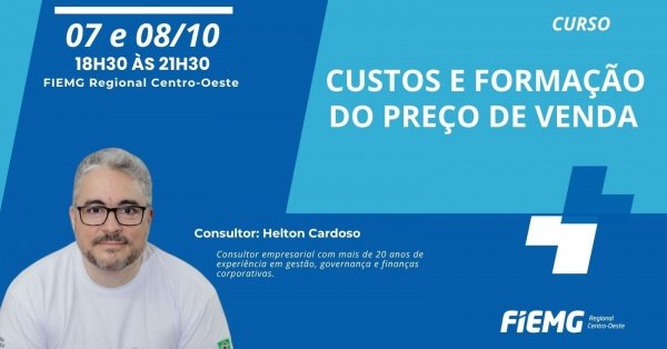 Imagem do evento Curso Custos e Formação do Preço de Venda
