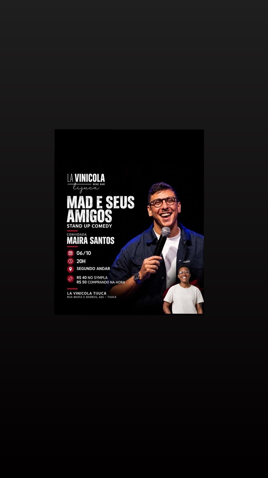 MAD E SEUS AMIGOS STAND UP COMEDY NO LA VINICOLA TIJUCA