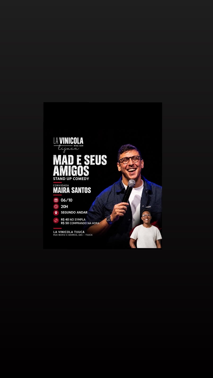 MAD E SEUS AMIGOS STAND UP COMEDY NO LA VINICOLA TIJUCA