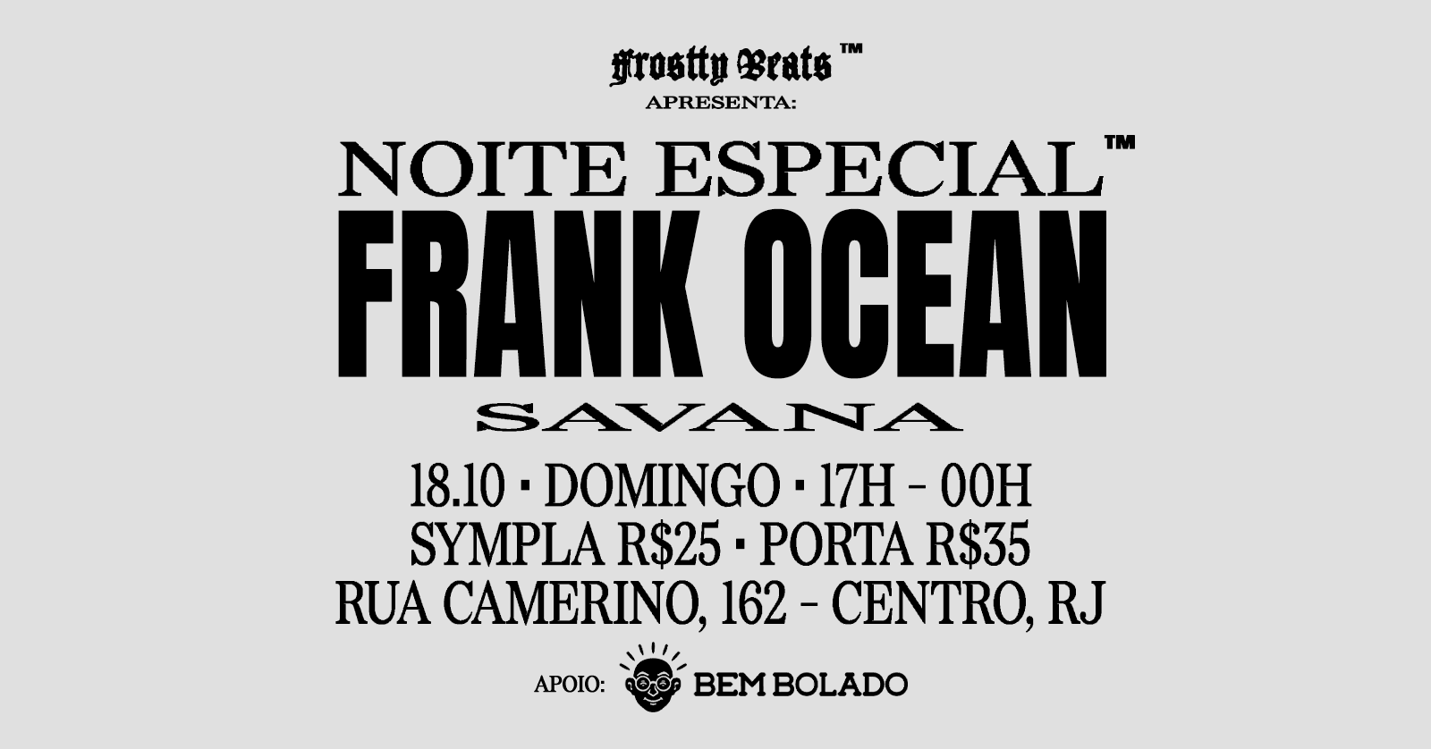 NOITE ESPECIAL FRANK OCEAN (RJ)