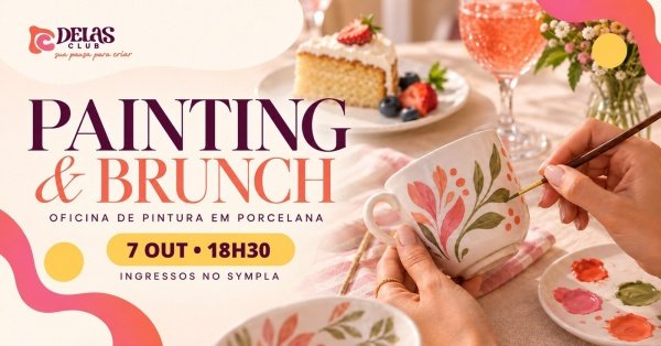 Imagem do evento Painting & Brunch - Oficina de pintura em porcelana