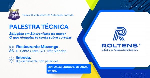 Imagem do evento PALESTRA TÉCNICA - ROLTENS