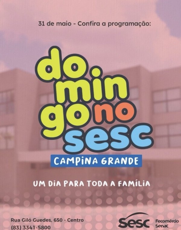 Imagem do evento Domingo no Sesc - Campina Grande - 27/09