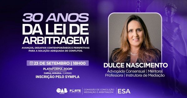 Imagem do evento 30 ANOS DA LEI DE ARBITRAGEM
